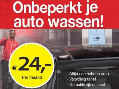 Onbeperkt wassen voor €24 p.m.