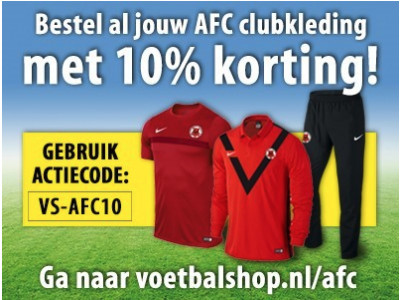 10% korting op AFC clubkleding!