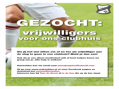 Vrijwilligers gezocht!